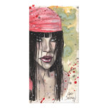 Goth Girl in red Scarf by Gary Shipman photo cards