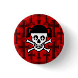 Goth Girl Skull & Crosses buttons