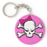 Goth girly skull - keychain