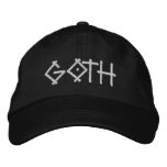 Goth Hat embroidered hats