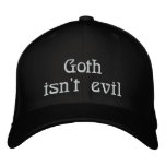 Goth isn't evil cap embroidered hats