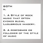 goth Noun poster posters