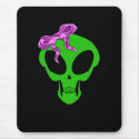 Gothic Alien Girl Skull V1 Mousepad