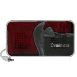 Gothic Angel on Red Velvet Pattern Travelling Speakers