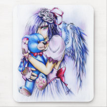Gothic Angle With A Teddy Mousepads