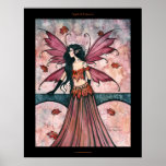 Gothic Autumn Fall Fairy Art Poster Print