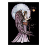 Gothic Autumn Moon Fairy Blank Card
