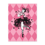 Gothic Ballerina in Pink Post Card