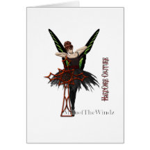 Gothic Ballerina With Cross Card