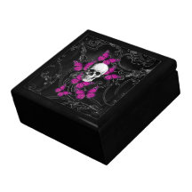 Gothic baroque skull trinket box