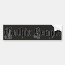 Gothic Beagle Bumper Sticker