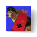 Gothic Beagle Red Baron Button