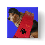 Gothic Beagle Red Baron Button