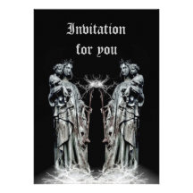 Gothic blessed mother and child all occasion personalized invites