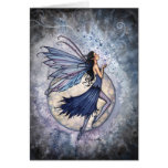 Gothic Blue Fairy Card Celestial ~ Blank