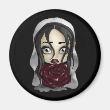 Gothic Bride Refrigerator Magnet