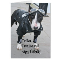 Gothic Bulldog Dad Your the Best Birthday Card