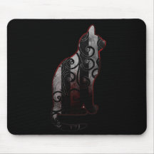 gothic cat mouse pad