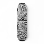 Gothic Cathedral:  Black Custom Skateboard