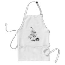 Gothic Christmas Tree Aprons