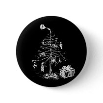 Gothic Christmas Tree Pinback Buttons
