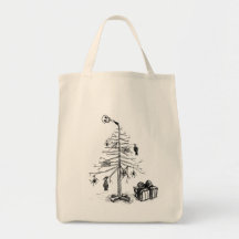 Gothic Christmas Tree Canvas Bag