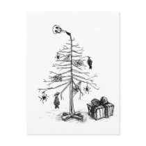 Gothic Christmas Tree Post Cards