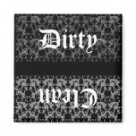 Gothic clean or dirty dishwasher magnet