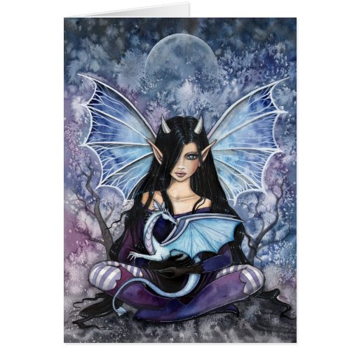 Gothic Dragon Fairy Card Notecard