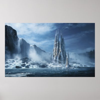 Gothic fantasy or Expiatory temple Posters by artsgrie