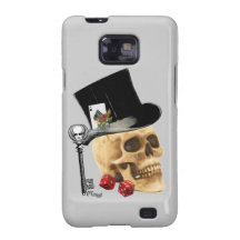 Gothic gambler skull tattoo design samsung galaxy s cases