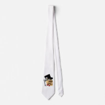 Gothic gambler skull tattoo design custom tie