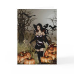 Gothic Girls Autumn Harvest greeting card