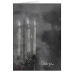 Gothic Glow Candle Light Roses Wedding set Greeting Cards