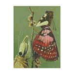 Gothic Grim Moth Lady  Postcard
