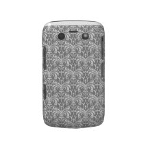Gothic Grunge Damask Silver Grey Elegant Pattern Blackberry Bold Case