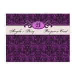 Gothic Grunge Fuchsia Birthday Party Reply RSVP