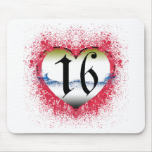 Gothic Heart 16th Mouse Pad