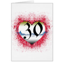 Gothic Heart 30th Gifts, Greeting Cards