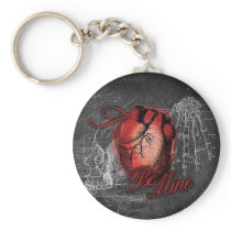Gothic Heart Be Mine Key Chains