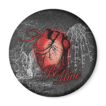 Gothic Heart Be Mine Refrigerator Magnets