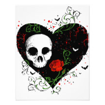 Gothic heart invitation card