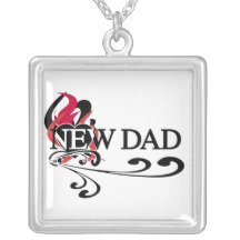 Gothic Heart New Dad T-shirts and Gifts Necklaces