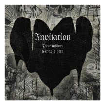Gothic Heart Personalized Announcement