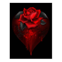Gothic Heart Postcards