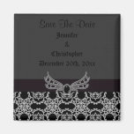 Gothic Jewel & Diamonds Save The Date Wedding Fridge Magnets