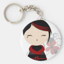 Gothic Kokeshi Keychain