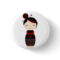 Gothic Kokeshi Pin