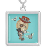 gothic laveau hot air balloon steampunk art custom necklace