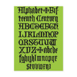 Gothic Letters Postcard